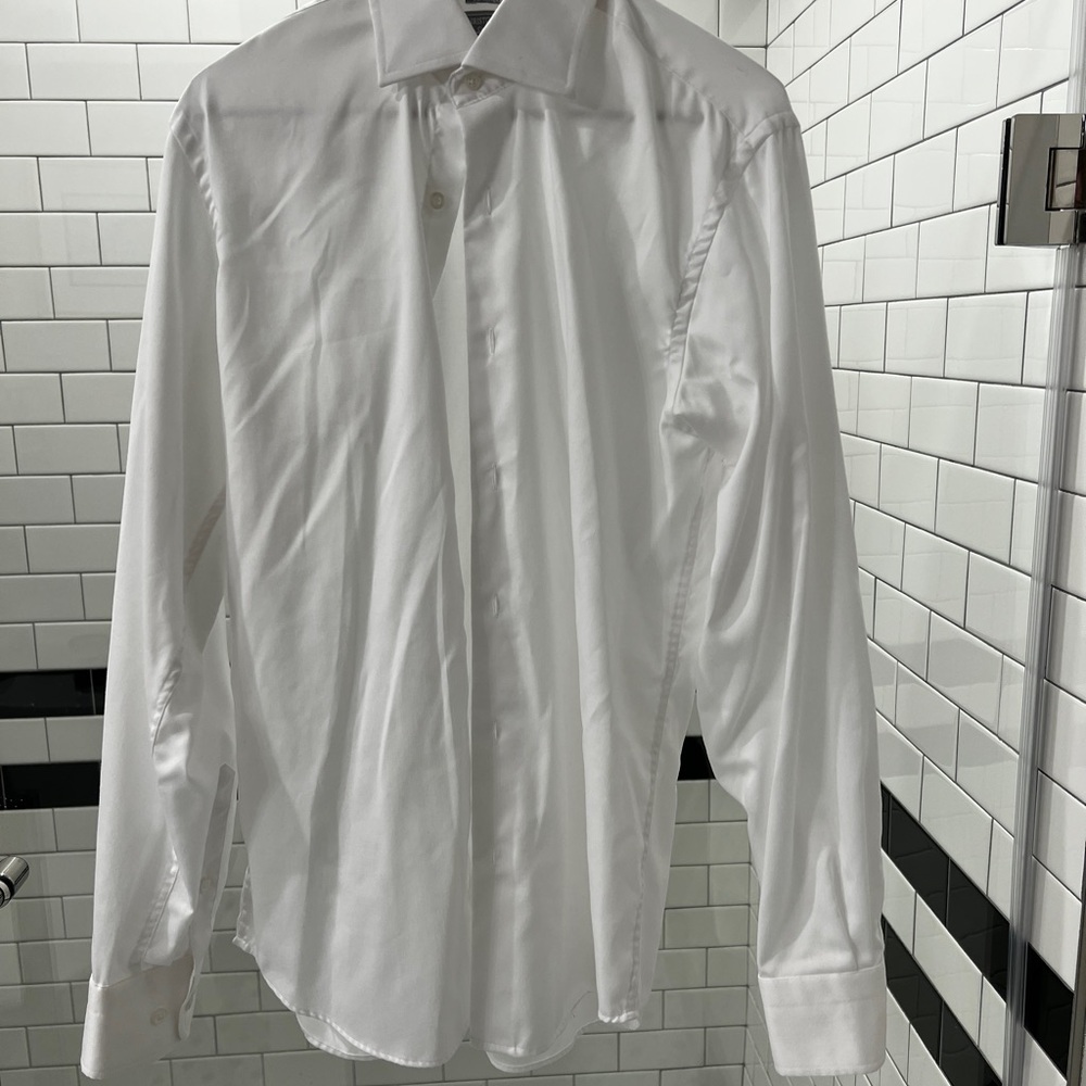 Crisp White Dress Shirt Classic Button-Down